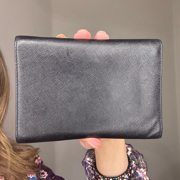 Prada Saffiano leather flap wallet with COA EUC - Picture 5 of 15